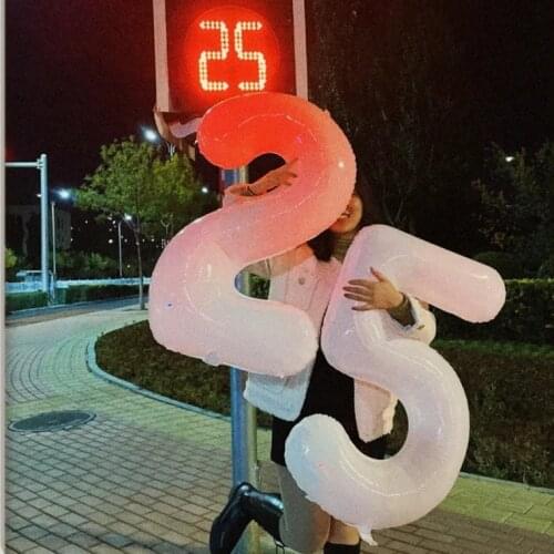 2pcs 32/40'' Big Size Number 25 years old foil helium balloons Adults party rose gold birthday party anniversary decor supplies