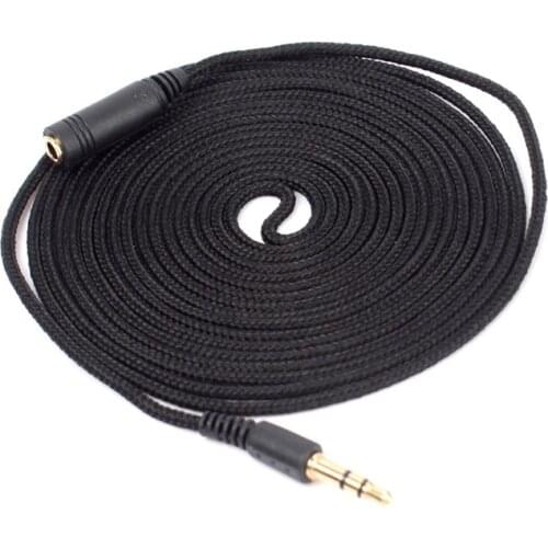 2pcs/lot 10 ft 3.5mm Male to 3.5mm Headphone Speaker Cable Female Extension Cord Cable Adapter Audio Earphone Headset #33164