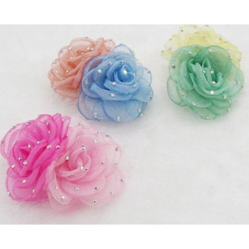3pc Pet/Dog accessories flower hairclip headgear Maltese Bichon Tactic Yorkshire yarn