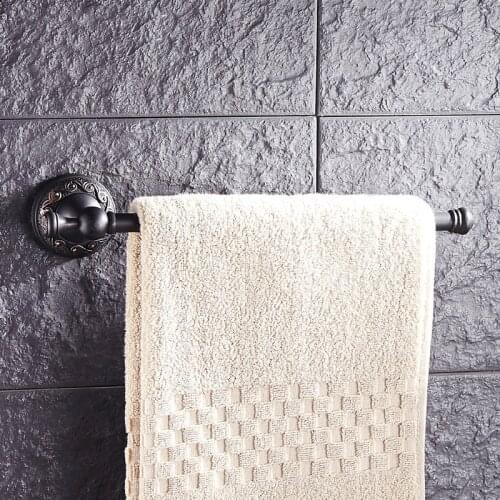 Antique brass bathroom towel bars, Copper black single hotel towel bars rack, Oil Rubbed Bronze wall hanging towel rack vintage