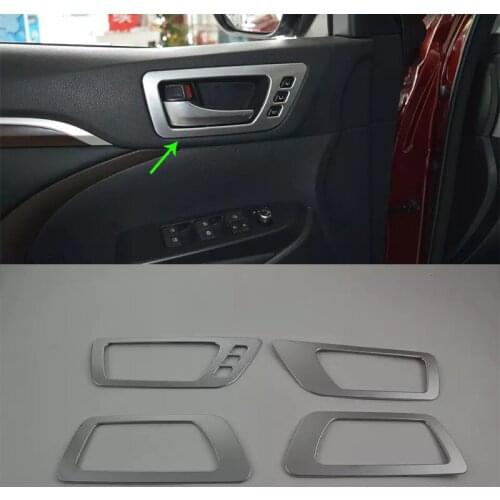 Car Accessories Interior ABS High Configuration Inner Side Door Handle Cover Trim For Toyota Highlander 2015 Car Styling