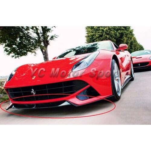 Car Accessories Carbon Fiber Front Bumper Lip Splitter 3pcs Fit For 2012-2015 F12 Berlinetta RZ Style Front Bumper Lip Splitter