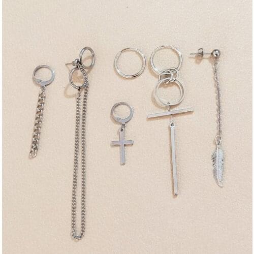 BTSARMY Earrings DNA Korean Earrings Long Men Bangtan Boys V DNA Earrings For Women Men Album Accessories 6pcs /set