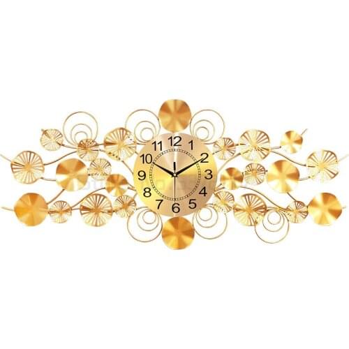 Clock wall clock household living room European light luxury creative atmosphere Nordi TV background wall decoration pendant