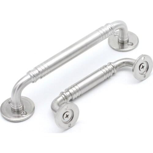 Balcony Gate Room Kitchen Wooden Iron Window Stainless Steel Door Handle U-shaped Drawer Handle