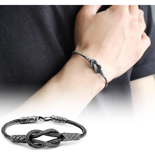 El İşçiliği Düğüm Tasarım 1000 Ayar Gümüş Kazaz Bileklik