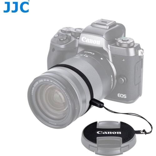 JJC Camera Lens Cap Holder Genuine Leather Keeper Clip for Canon E-49/E-52II/E-55/E-58II Caps