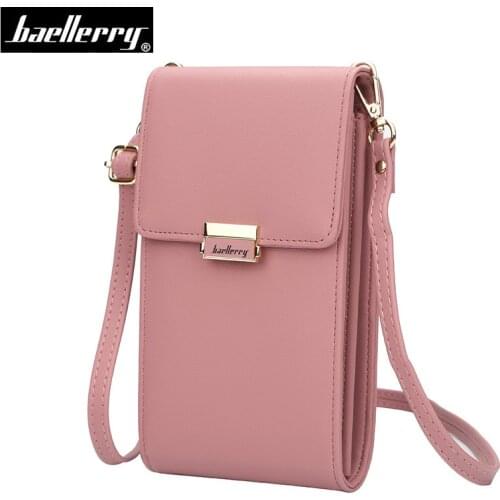 Baellerry New Fashion designer Leather Women Wallets Long Straps Women Purse with Card holder Coin Pocket Ladies phone bag