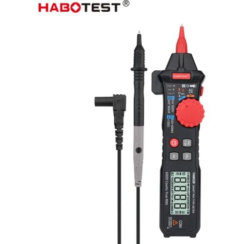 TA802 Smart Pen Type Multimeter Professional Digital Automotive Tester True RMS AC DC Ohm Capacitance Logic Level Meter HABOTEST