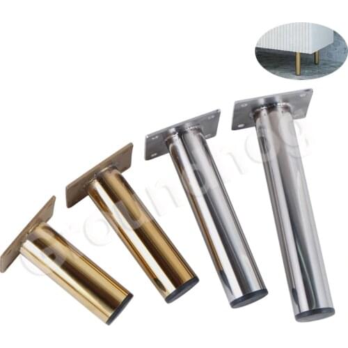 6Pcs 4Pcs Stainless Steel Furniture Legs Gold Silver Load 900KG For Sofa TV Cabinet Wardrobe Replace Feet Height 10/12/15/18CM