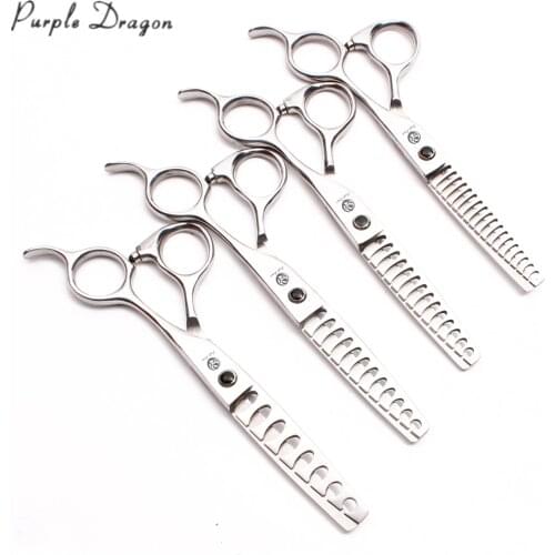 6" 440C Purple Dragon Dog Scissors Straight Shears Thinning Shears Pet Scissors Kit Pet Grooming Scissors Kit Dropshipping Z2004
