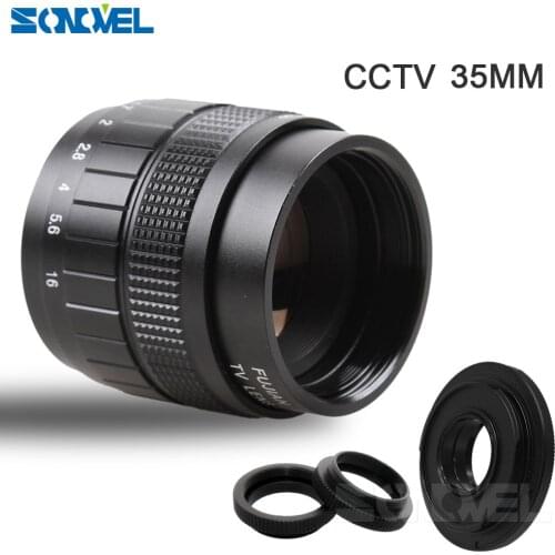FUJIAN 35mm F1.7 CCTV TV Movie lens+C Mount + Macro ring for Canon EOS M M2 M3 M5 M6 M10 Mirrorless Camera