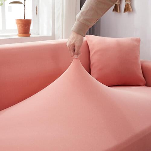 New color solid slipcovers sofa skins sofa cover for living room 1/2/3/4-seat couch cover corner sofa cover L shape