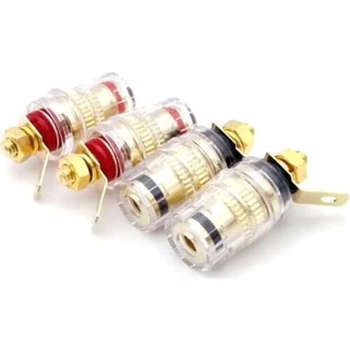 P15D 8pcs/set Speaker Terminal Binding Post 4mm Banana Plug Socket Low Frequency Amplifier Connector for Loudspeakers