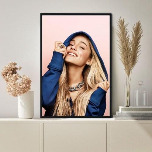 Ariana Grande Poster Hip Hop Rapper Pop Music Star Canvas Print Art Wall Painting Home Decoration Gift