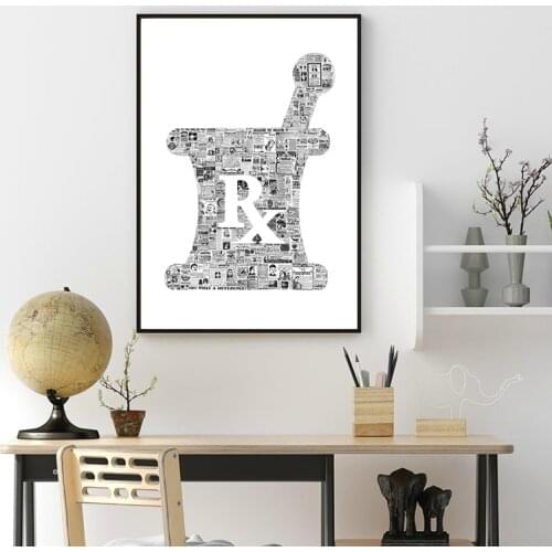 Pharmacy Medical Vintage Ads Poster Canvas Painting Pharmacist Chemist Doctor Nurse Gift Office Wall Art Picture Prints Decor