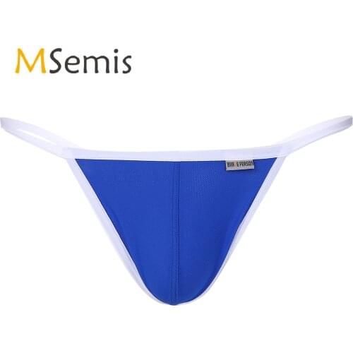 Sexy MensErotic Hot G-String Thongs Briefs Panties Lingerie Bulge Pouch Underwear Elastic Waistband T-back Low Rise Underpants
