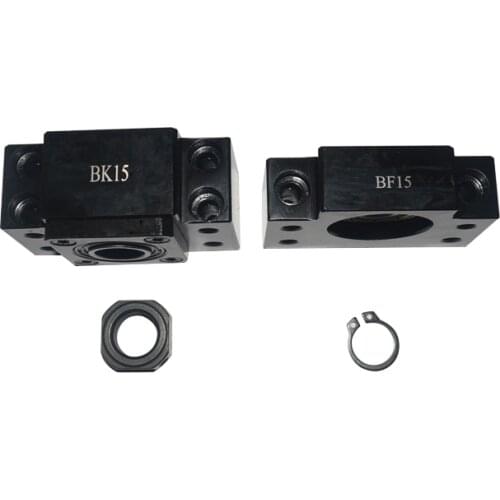 SFU2005 ballscrew support BK15 and BF15 for screw 20mm 2005 SFU2004 SFU2010 end 1set