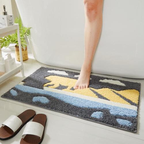 Cute Bathroom Mats Non-slip Door Mats Nordic Style Toilet Mats Kitchen Hallway Absorbent Mats Rugs for Bedroom Furry Rug