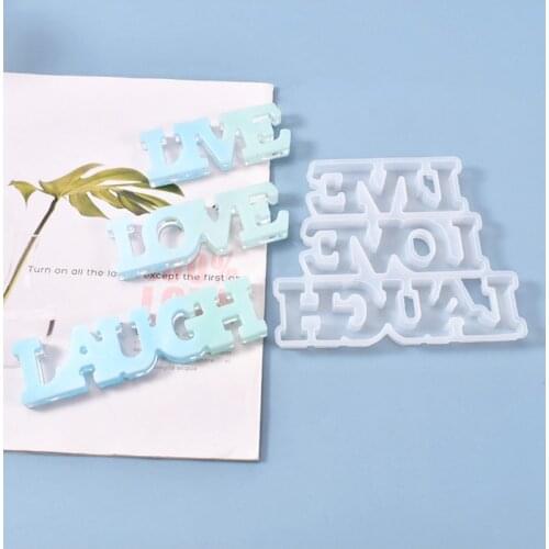 UV epoxy Resin Mold LIVE LOVE LAUGH letter silicone mold Handcraft home Decorative Craft art making tool