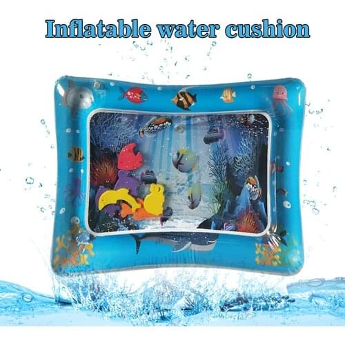 Water Inflatable Cushion Playmat Toddler Toys Tummy Time Toy Summer Kids Gift Fun Activity Baby Water Mat Water Play Mat