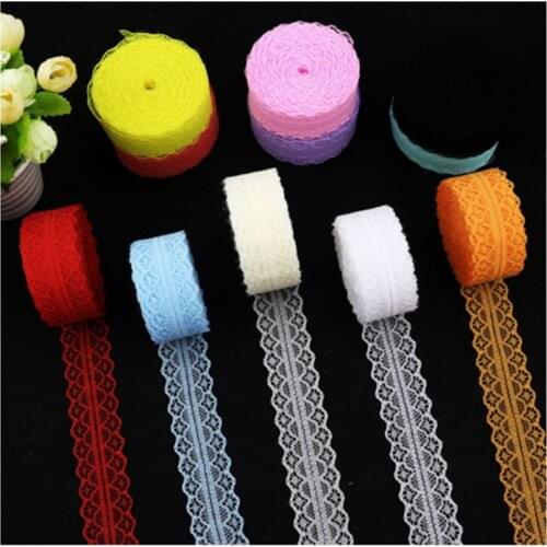 High quality 10 yards Lace Ribbon Tape Width 2.6CM Trim Fabric DIY Embroidered Net Cord For Sewing Decor african lace fabric