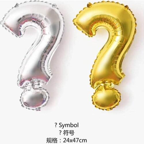 100pcs Aluminium Ballons Symbol Shaped Foil Balloons Gold Silver Color Wedding Party Birthday Decoration Babyshower Ballons