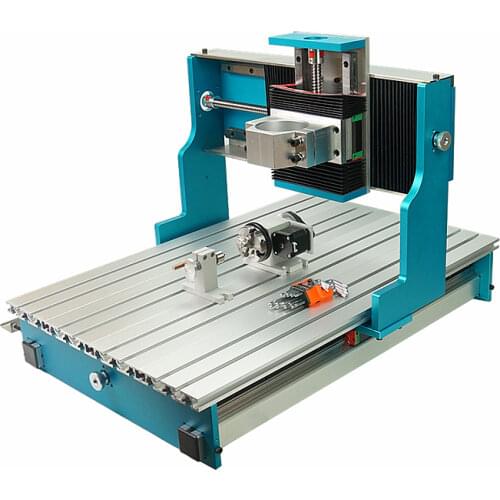 4 Axis CNC Frame 6040 Linear Guideway CNC Router Kit NEMA 23 Stepper Motor for DIY Engraving Drilling Milling Machine