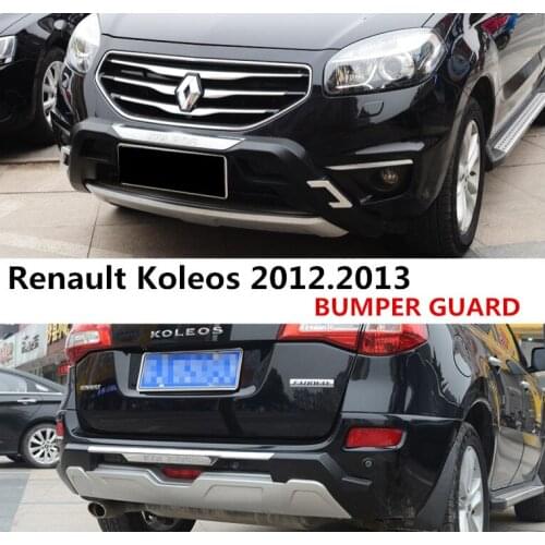 Car BUMPER GUARD For Renault Koleos 2012.2013 BUMPER Plate High Quality ABS Front+Rear Auto Accessories