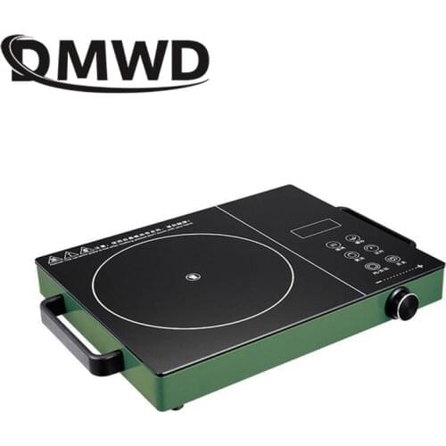 DMWD Household mini electric induction cooker portable hot pot plate stove dorm noodle water congee porridge heater office EU US