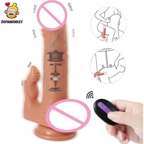 Wireless Remote control Swing Double vibrator Super Huge Dildo Clitoris Stimulator Vibrating Vaginal Realistic Penis Sex Toys