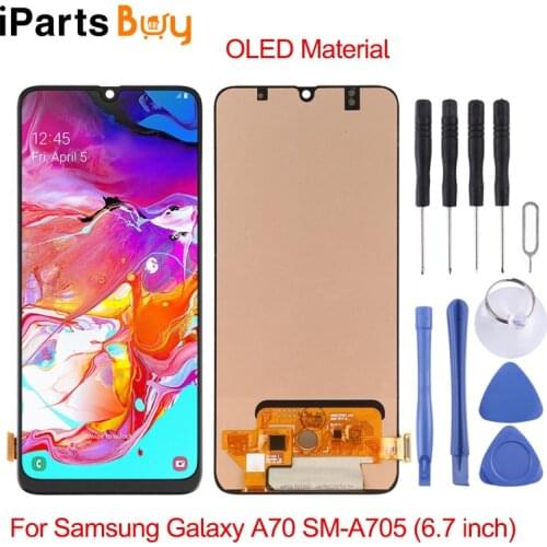IPartsBuy for Samsung Galaxy A70 SM-A705 OLED Material LCD Screen and Digitizer Full Assembly (6.7 inch)