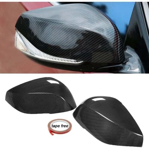 Autoleader 1Pair Direct Add-on Carbon Fiber Side Mirror Cover Caps Exterior Accessories for INFINITI Q50 S2014-2016
