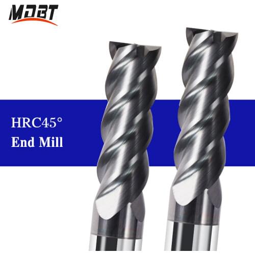 HRC45 Carbide End Mill Milling Cutting Tools Alloy Tungsten Steel 4 Flutes 2 Flutes 4mm 5mm 6mm 8mm 12mm End Mill