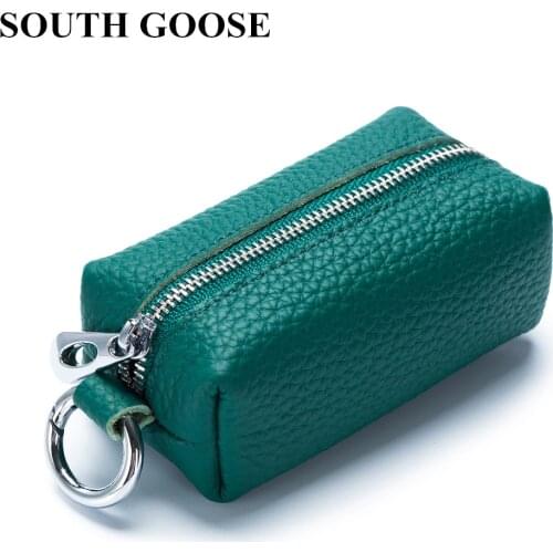 Genuine Leather Key Wallet Stylish Car Key Holder Men Multifunction Buckets Keys Organizer Pouch Women Housekeeper Key Coin Case