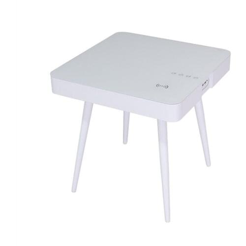 2020 Newest Creative Coffee Table Smart Music Desk Sofa Side Table Glass Corner Desk with Wireless Charger Bluetooth Speaker