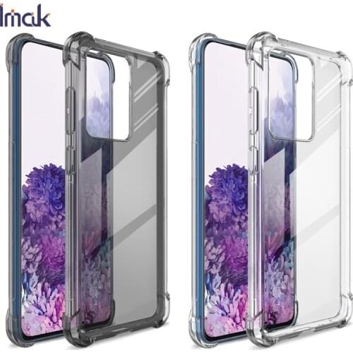 Imak TPU Frosted Soft Silicone Shockproof Airbag Case for Samsung Galaxy S20 /S20 Ultra /S20 Plus 5G Case Matte Black Back Cover