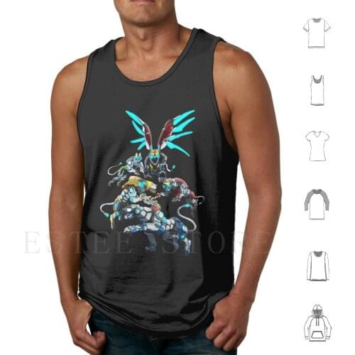 The Lions Of Voltron Tank Tops Vest Sleeveless Voltron Lions Red Lion Blue Lion Black Lion Green Lion Yellow Lion