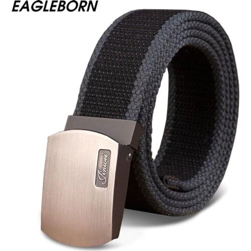 Men Belt 2020 Brand New Fashion Unisex Army Tactical Waist Belt Jeans Male Casual Luxury Canvas Webbing Waistband Ceinture Femme