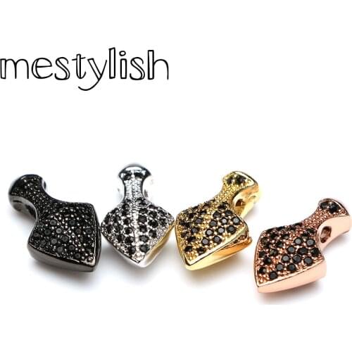 New Arrival Shield_Shape Cicada_Shape Micro Pave CZ Cubic Zirconia Bracelet Jewelry Pendant Bead Fit Bracelet Jewelry Making DIY