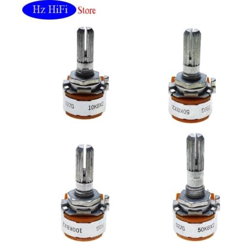 New&Original Japan ALPS RK16 10K 50K 100K 10KBX2 50KBX2 100KBX2 Volume Potentiometer Hifi Audio Dual-unit Rotary Potentiometers