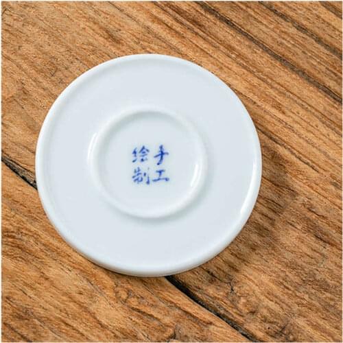 Tea Cup Coaster, Chinese Blue and White Porcelain Pattern