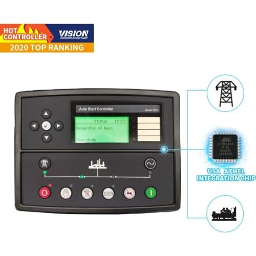 Geneset Controller DSE7320 Auto Start Generator Control Module DSE 7320 Electric Ats Controller Panel 7320 Remote Unit Set