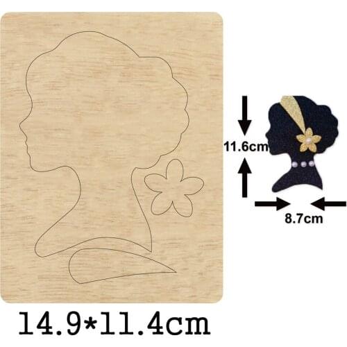 Christmas Jewelry Beauty Avatar Wood Cutting Dies Keychain Steel Mold Leather Bag Suitable for Die Cutting Machine on the Market