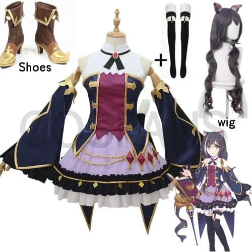 Princess Connect! Re:Dive Momochi Kiruya Kyaru Cosplay Costume Halloween Christmas women men party costume Wigs and shoes