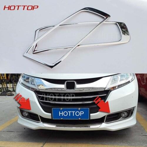 Car auto cover styling For Honda Odyssey 2015 2016 Stainless steel front head fog lamp light mask frame trim 2pcs/set