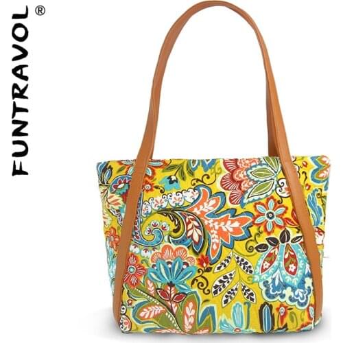 Bags for Women Floral Tote Bag Large Capacity Handbags Ladies Shoulder Bags