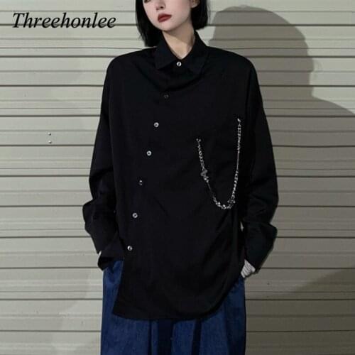 Черные блузки Threehonlee China At AliExpress