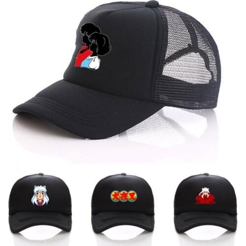 Japan anime Inuyasha Kikyou cosplay cap Snapback adjusted Summer Mesh Sun Black Baseball Caps men women hat