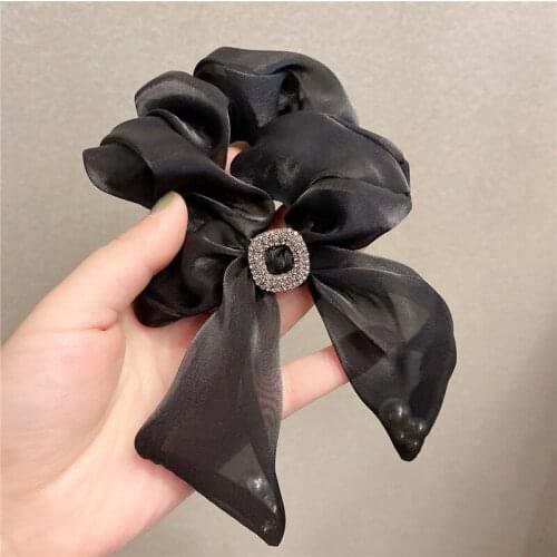 Women Lady Fashion Elastic Hair Ring Luxury Chiffon Hair Rubber bands Rope Headbands Ties Hair Accessories for Women & Girls